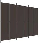 vidaXL 6 Tlg Paravent Braun 300x220 cm Stoff 350207