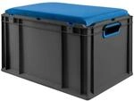 PROREGAL Eurobox Nextgen Seat Box Blau HxBxT 36,5x40x60cm 65 Liter Griffe Offen
