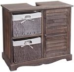 MCW Waschbeckenunterschrank H20 Shabby Braun