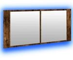 vidaXL LED-Spiegelschrank R&auml;uchereiche 100x12x45 cm 834959