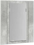vidaXL LED-Bad-Spiegelschrank Betongrau 40x12x45 cm Acryl 804952
