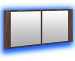 vidaXL LED-Spiegelschrank Braun Eichen-Optik 100x12x45 cm 834961