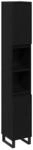 vidaXL Badezimmerschrank mit T&uuml;r Schwarz Eichen-Optik 30 x 30 x 190 cm 862883