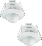 Oktaplex Sam 360&deg; Infrarot Pr&auml;senzmelder 2er Set Unterputz Bewegungsmelder...
