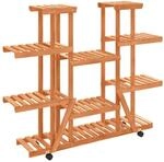 vidaXL Blumenst&auml;nder mit Rollen 110x25x115 cm Massivholz Tanne 362860