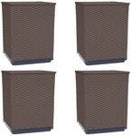 vidaXL Pflanzk&uuml;bel 4 Stk Braun 30x30x37 cm Polypropylen 364189