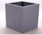 Elegant Einrichten Pflanzk&uuml;bel Fiberglas Quadratisch 50x50x50cm Grau