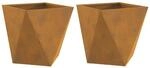 vidaXL Pflanzk&uuml;bel 2 Stk Rostig 40 x 40 x 40 cm Wetterfeststahl 883835