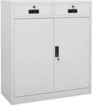 vidaXL B&uuml;roschrank Hellgrau 90x40x102 cm Stahl