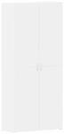 vidaXL Schuhschrank mit Regal Wei&szlig; 80 x 35,5 x 180 cm Holzwerkstoff 3333836