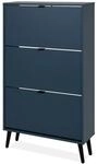 Furn.Design Schuhschrank in Blau 70 x 125 cm Aldan