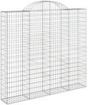 vidaXL Gabionen mit Hochbogen 3 Stk 200x30x180/200cm Eisen 1668833