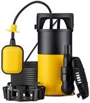 Wiltec 3in1 Flachsaugpumpe 750W Schmutzwasserpumpe 14000l/h Tauchpumpe Schwimmer