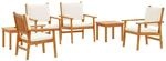 vidaXL Gartensofa-Set 6 Stk Braun Massivholz Akazie 3331815
