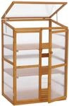 MCW Gew&auml;chshaus Q13 Verstellbar Holz 110x76x57cm Natur