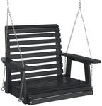 vidaXL Garten-H&auml;ngestuhl mit Metallketten Schwarz Massivholz Tanne 2157571