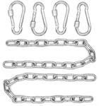 AMANKA 2er Set H&auml;ngesessel Kette 50 cm Aufh&auml;ngung mit 4 Karabiner bis 230 kg
