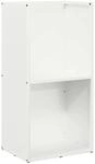 vidaXL Brennholzregal Wei&szlig; 40x30x80 cm Kaltgewalzter Stahl 864188