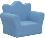 vidaXL Kindersofa Blau Weich Pl&uuml;sch 357044