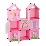 Relaxdays Steckregal Kinderzimmer Kunststoff Metall Rosa Mit 8 F&auml;chern 128 cm x 110