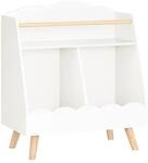 SoBuy Kinderregal mit 3 F&auml;chern B&uuml;cherregal Aufbewahrungsregal Wei&szlig; KMB100-K-W