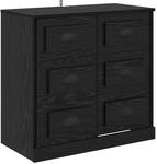 vidaXL Sideboard Schwarz Eichen-Optik 70 x 35,5 x 67,5 cm 881428