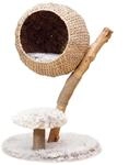 Fudajo Kratzbaum Zweigdesign Katzenkorb 83cm Katzenkratzbaum Holz Katzenbaum