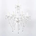 vidaXL Kronleuchter 5 Flammig Transparent 240309
