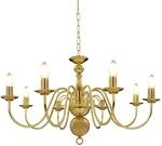 vidaXL Kronleuchter Golden f&uuml;r 8 x E14 Gl&uuml;hbirnen 281619