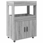 vidaXL Barwagen Grau Sonoma 60x39,5x89 cm Holzwerkstoff 848274