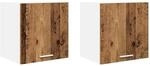 vidaXL H&auml;ngeschrank mit T&uuml;r 2 Stk Altes Holz und Wei&szlig; 40 x 31 x 40 cm 884143