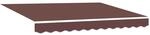 vidaXL Markisenersatzstoff Braun 235 x 195 cm Polyester 42000456
