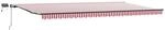 vidaXL Einziehbare Markise Rot und Wei&szlig; 600 x 350 cm Stoff 3331722