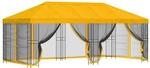vidaXL Pavillon mit Seitenw&auml;nden 6 x 3 m Gelb Polyester und Stahl 190 3376001