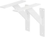 ML-Design 2 St&uuml;ck Regalhalterung 180x180mm Wei&szlig; Aluminium Schwebende Regalwinkel