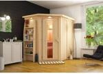 Karibu Sauna Cleo LED-Dachkranz Natur