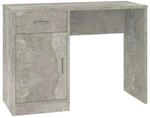 vidaXL Schreibtisch mit Stauraum Betongrau 100x40x73 cm Holzwerkstoff 342654