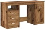 vidaXL Schreibtisch mit Unterschrank Altholz Holzwerkstoff 3328551