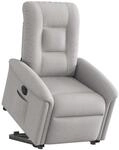 vidaXL Relaxsessel mit Aufstehhilfe Elektrisch Wolkengrau Stoff 3303283