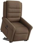 vidaXL Relaxsessel mit Aufstehhilfe Elektrisch Braun Stoff 3303338
