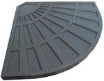 DELUKE Schirmst&auml;nderplatte MELA Kunststoff Schwarz 3,8x66x47cm Einlegeplatte...
