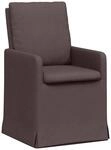 vidaXL Esszimmerst&uuml;hle 2 Stk Dunkelbraun 57 x 67 x 98 cm Stoff 42017920