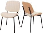 MCW Esszimmerstuhl O44 2er-Set Natur Wei&szlig;