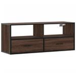 vidaXL TV-Schrank Braun Eiche 100x31x39,5 cm Holzwerkstoff und Metall 848933