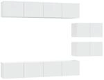 vidaXL 6-Tlg TV-Schrank-Set Wei&szlig; Holzwerkstoff 3114598