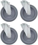 vidaXL Lenkrollen mit Bolzenloch 4 Stk 125 mm 143428