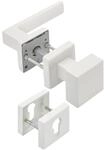 SOTECH T&uuml;rdr&uuml;ckergarnitur CUBE Wei&szlig; Rosette Profilzylinder Knauf mit