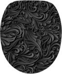 SANILO WC Sitz Floral Hochwertiger und Stabiler Toilettendeckel aus Holz