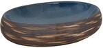 vidaXL Aufsatzwaschbecken Braun und Blau Oval 59x40x15 cm Keramik 155087