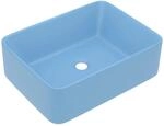 vidaXL Luxus-Waschbecken Matt Hellblau 41x30x12 cm Keramik 147044